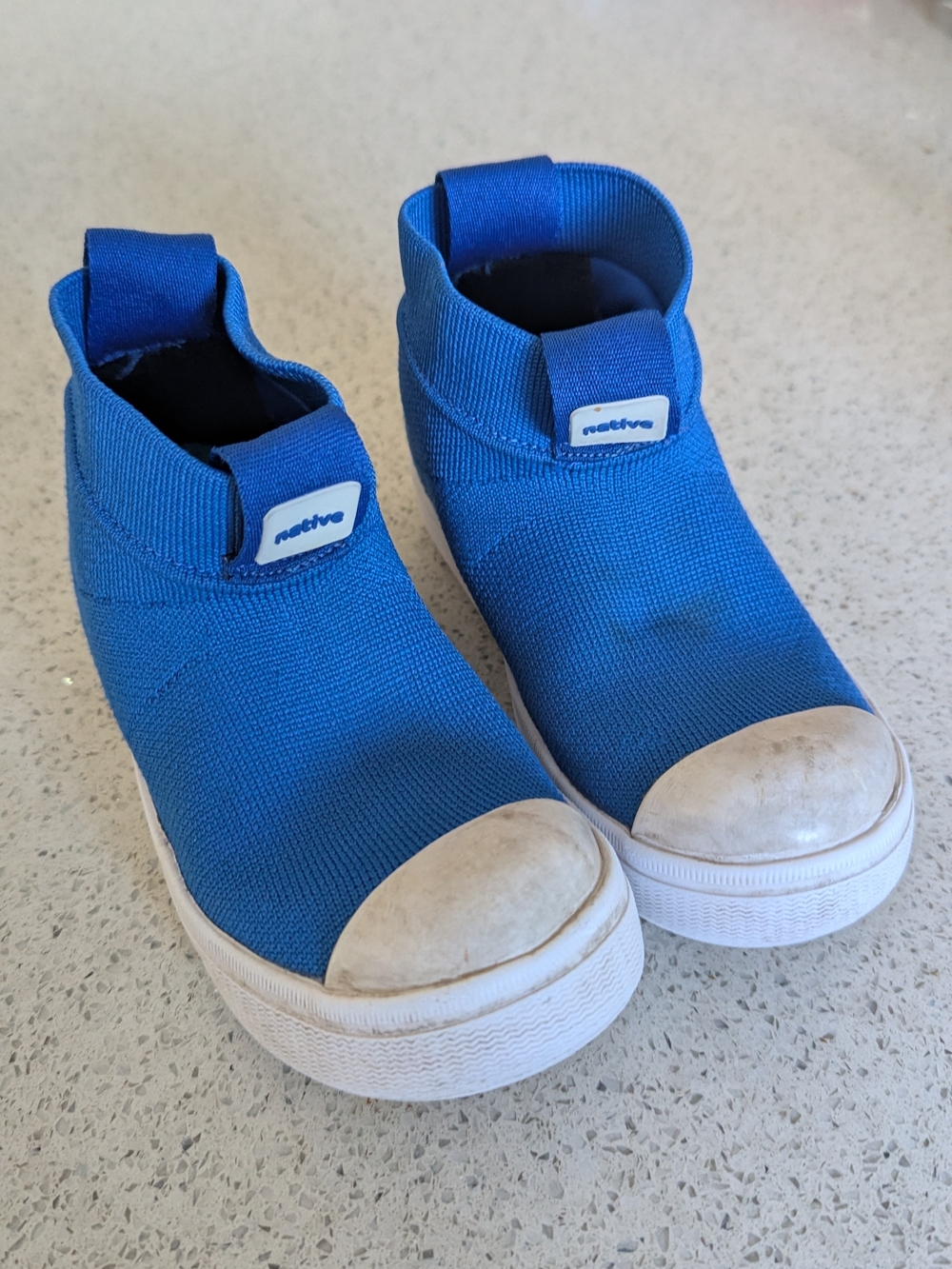Native Jefferson Kids Blue Slip-On Sneakers